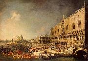 Giovanni Antonio Canal Empfang eines franzosischen Gesandten in Venedig France oil painting artist
